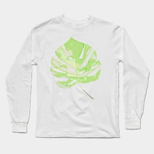 monstera green Long Sleeve T-Shirt